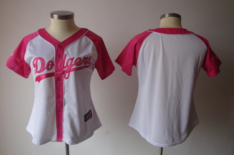 Women 2017 MLB Los Angeles Dodgers Blank Pink Splash Fashion Jersey